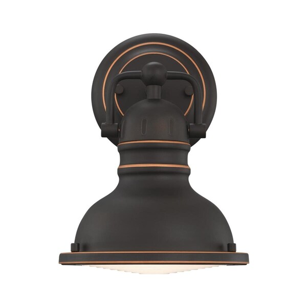 Westinghouse Fixture Wall 60W Boswell ORB High-Lights Frosted Prismatic Lens 6116100 - main